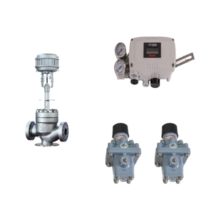 Pneumatic Control Valve với Rotork YT-2500 Smart Valve Positioner gốc và bộ điều chỉnh bộ lọc Masoneilan 78-40