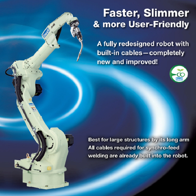 Robot công nghiệp OTC FD-B6L với tầm tay 2008MM với máy hàn ARC và máy hàn DM350