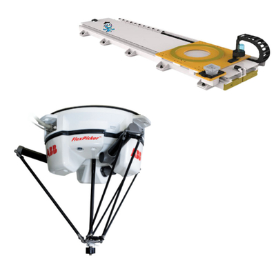 ABB 4 axis Robot Arm IRB 360-1 với đường ray hướng dẫn CNGBS như máy lắp ráp cho xử lý OEM
