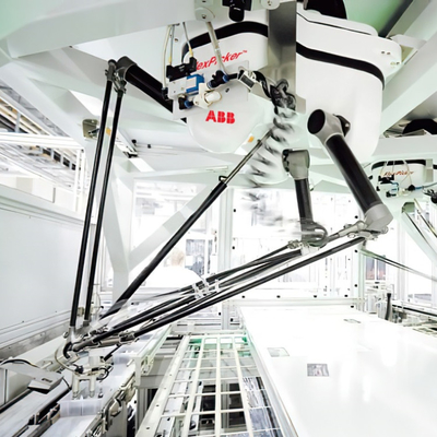 ABB 4 axis Robot Arm IRB 360-1 với đường ray hướng dẫn CNGBS như máy lắp ráp cho xử lý OEM