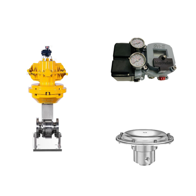 Van điều khiển khí nén với Masoneilan SVI2-21113111 Positioner Và Tescom 44-4600 áp suất điều chỉnh van