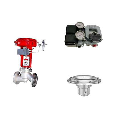 Van điều khiển khí nén với Masoneilan SVI2-21113111 Positioner Và Tescom 44-4600 áp suất điều chỉnh van
