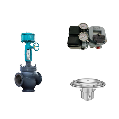Van điều khiển khí nén với Masoneilan SVI2-21113111 Positioner Và Tescom 44-4600 áp suất điều chỉnh van