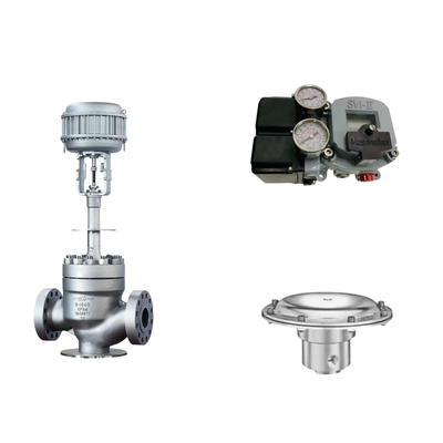 Van điều khiển khí nén với Masoneilan SVI2-21113111 Positioner Và Tescom 44-4600 áp suất điều chỉnh van
