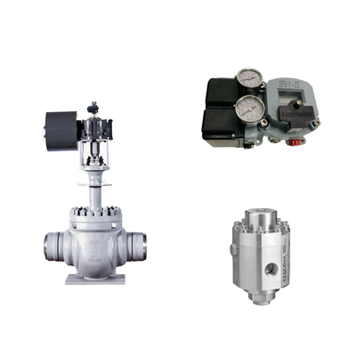 Pneumatic Control Valve với Masoneilan SVI2-21123121 Positioner Và Tescom 26-1100 áp suất điều chỉnh van
