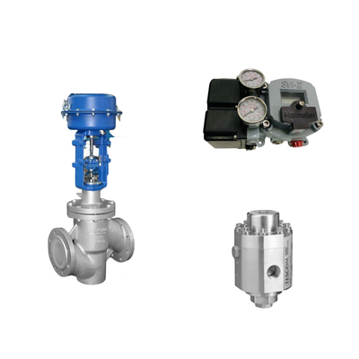 Pneumatic Control Valve với Masoneilan SVI2-21123121 Positioner Và Tescom 26-1100 áp suất điều chỉnh van