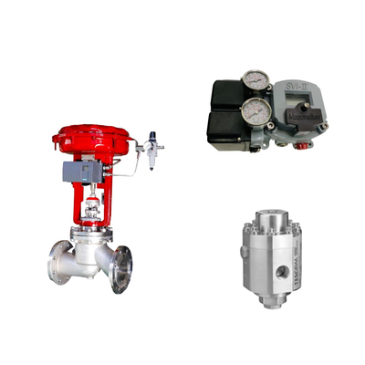 Pneumatic Control Valve với Masoneilan SVI2-21123121 Positioner Và Tescom 26-1100 áp suất điều chỉnh van