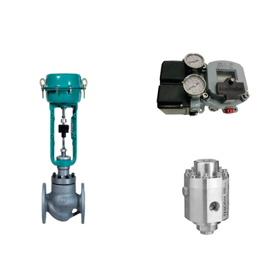 Pneumatic Control Valve với Masoneilan SVI2-21123121 Positioner Và Tescom 26-1100 áp suất điều chỉnh van