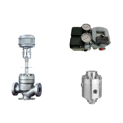 Pneumatic Control Valve với Masoneilan SVI2-21123121 Positioner Và Tescom 26-1100 áp suất điều chỉnh van