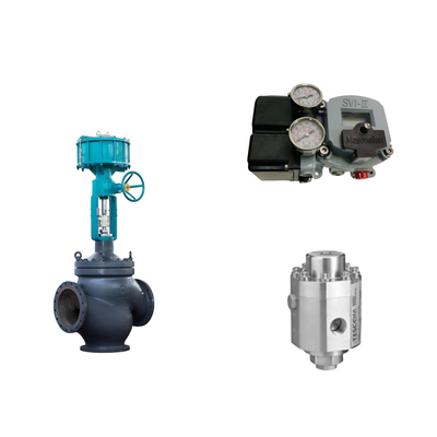 Pneumatic Control Valve với Masoneilan SVI2-21123121 Positioner Và Tescom 26-1100 áp suất điều chỉnh van