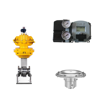 Van điều khiển khí nén với Masoneilan SVI2-21113121 Positioner Và Tescom 44-4600 áp suất điều chỉnh van