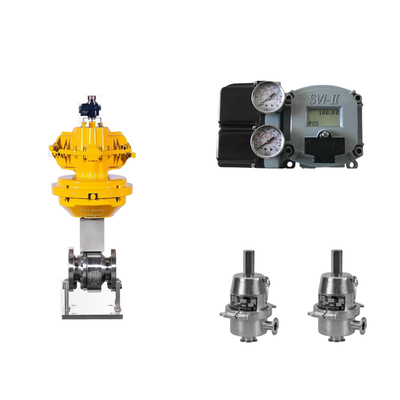 Van điều khiển khí nén với Masoneilan SVI2-21123111 Positioner Và Fisher SR5 áp suất điều chỉnh van