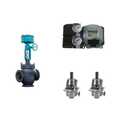 Van điều khiển khí nén với Masoneilan SVI2-21123111 Positioner Và Fisher SR5 áp suất điều chỉnh van