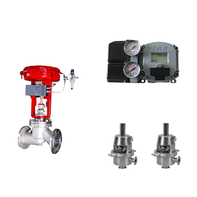 Van điều khiển khí nén với Masoneilan SVI2-21123111 Positioner Và Fisher SR5 áp suất điều chỉnh van