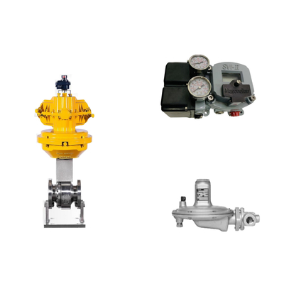 Van điều khiển khí nén với Masoneilan SVI2-21123111 Positioner Và Fisher T205B áp suất điều chỉnh van