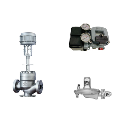 Van điều khiển khí nén với Masoneilan SVI2-21123111 Positioner Và Fisher T205B áp suất điều chỉnh van