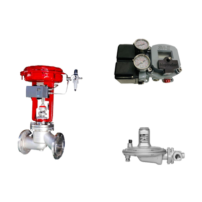 Van điều khiển khí nén với Masoneilan SVI2-21123111 Positioner Và Fisher T205B áp suất điều chỉnh van