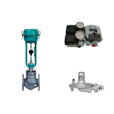 Van điều khiển khí nén với Masoneilan SVI2-21123111 Positioner Và Fisher T205B áp suất điều chỉnh van