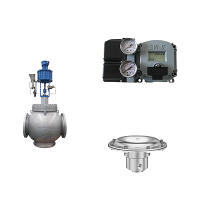 Pneumatic Control Valve với Masoneilan SVI2-21123111 Positioner Và Tescom 44-4600 áp suất điều chỉnh van