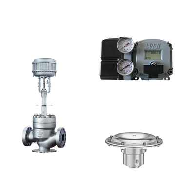 Pneumatic Control Valve với Masoneilan SVI2-21123111 Positioner Và Tescom 44-4600 áp suất điều chỉnh van