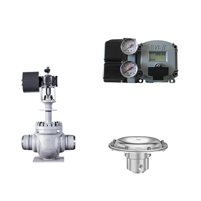 Pneumatic Control Valve với Masoneilan SVI2-21123111 Positioner Và Tescom 44-4600 áp suất điều chỉnh van