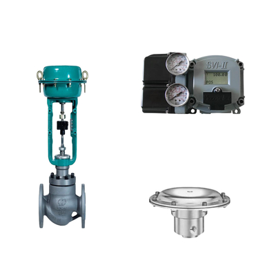 Pneumatic Control Valve với Masoneilan SVI2-21123111 Positioner Và Tescom 44-4600 áp suất điều chỉnh van