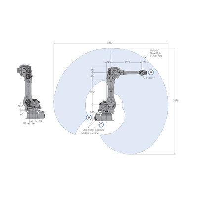 YASKAWA GP50 Robot công nghiệp 50kg Trọng lượng hữu ích như Máy thao tác tự động như cánh tay robot 6 trục