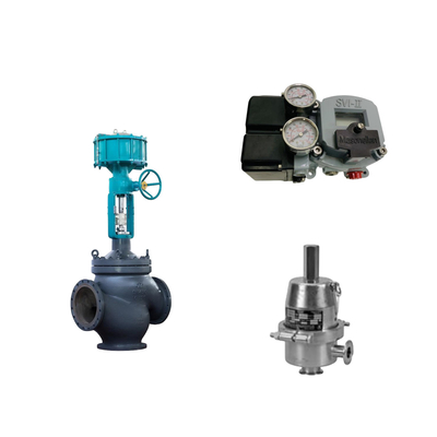 Van điều khiển khí nén với Masoneilan SVI2-22123121 Positioner Và Fisher SR5 áp suất điều chỉnh van