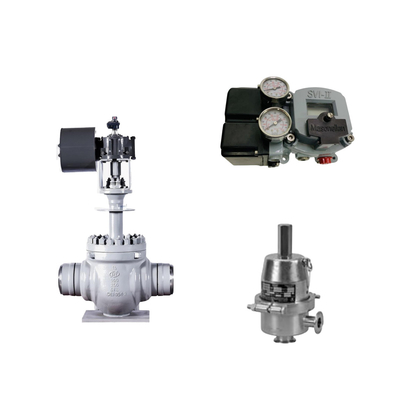 Van điều khiển khí nén với Masoneilan SVI2-22123121 Positioner Và Fisher SR5 áp suất điều chỉnh van