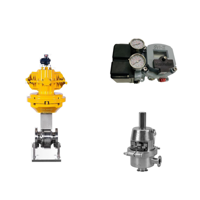 Van điều khiển khí nén với Masoneilan SVI2-22123121 Positioner Và Fisher SR5 áp suất điều chỉnh van