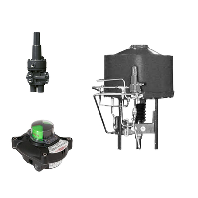 Pneumatic Control Valve With Samson 3730-3 Positioner And Fisher 377 Pressure Sensing Trip Valves And Limit Swith Ventil điều khiển khí nén với thiết bị định vị và Fisher 377 Pressure Sensing Trip Valves And Limit Swith