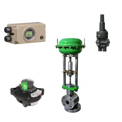 Pneumatic Control Valve With Samson 3730-3 Positioner And Fisher 377 Pressure Sensing Trip Valves And Limit Swith Ventil điều khiển khí nén với thiết bị định vị và Fisher 377 Pressure Sensing Trip Valves And Limit Swith
