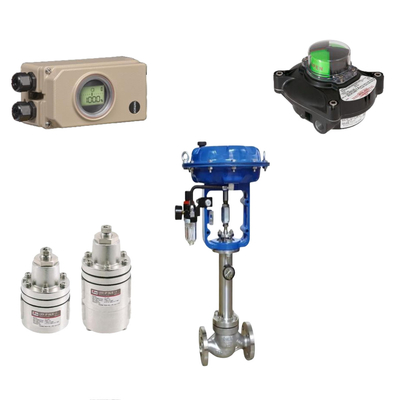 Pneumatic Control Valve Với YT-400/405/430/435 Lock Up Valves Và Samson 3730-3 Valve Positioner Và Limit Switch