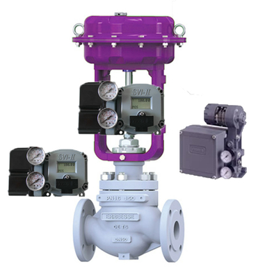 Grey Masoneilan Regulator 78-40 và SVI II AP Smart Valve Positioner với Hart Communication cho van điều khiển