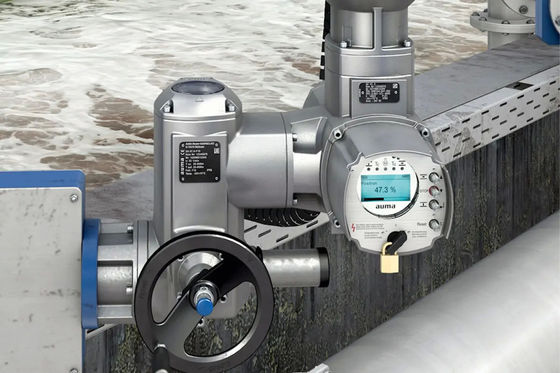 Van điện Cinese với bộ điều khiển điện Auma