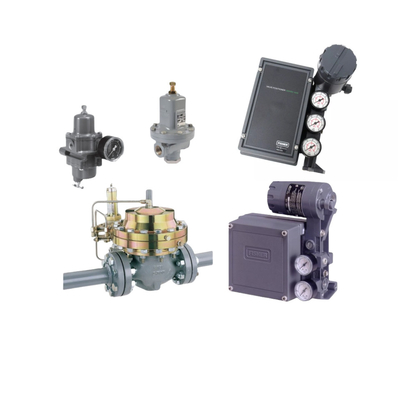 Chính xác throttling Fisher 3620J Định vị van điện khí nén với Fisher điều chỉnh và van điện tử ASCO