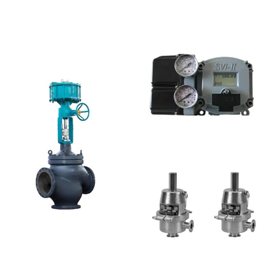 Thép không gỉ sử dụng van kiểm soát Masoneilan SVI2-21123121 Valve Positioner And Fisher SR5 Sanitary Regulator