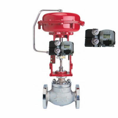 China Control Valve Với Masoneilan SVI2-21113121 Valve Positioner Và Emerson Asco L339 Universal Solenoid Valve