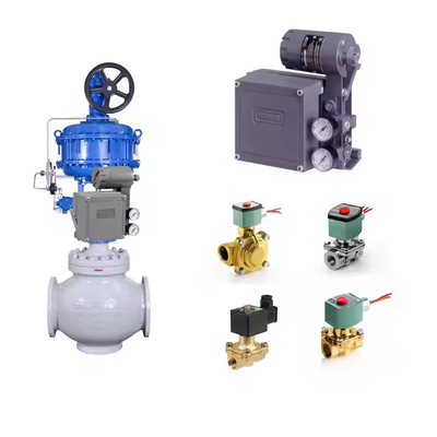 Van điều khiển khí nén với Fisher 3582i Electropneumatic Positioner và ASCO Solenoid Valves