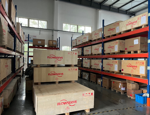 Pneumatic kiểm soát van tuyến tính với Flowserve LOGIX 520MD DIGITAL HART VALVE POSITIONER Và ASCO Solenoid van trong kho