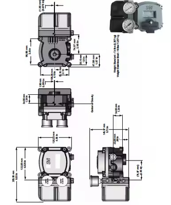 Các bộ phận Masoneilan SVI II AP Advanced Performance Digital Valve Positioner với ASCO Solenoid Valve For China Flow Control Valve
