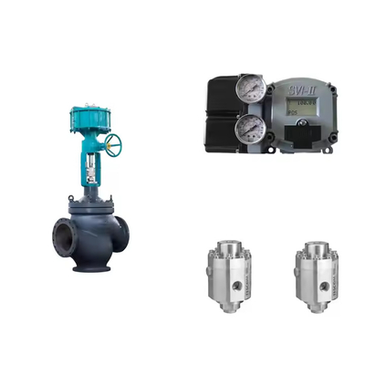 bán nóng van điều khiển khí nén với Masoneilan SVI2-21123111 Positioner Và Tescom 26-1100 áp suất điều chỉnh van