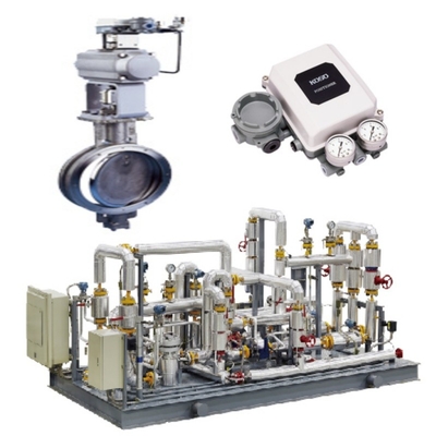 Áp lực / kiểm soát dòng chảy Skid KOSO 710E/720E van bướm và 6500RA Pneumatic Actuator và EPB811 Valve Positioner Set