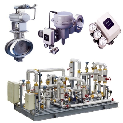 Áp lực / kiểm soát dòng chảy Skid KOSO 710E/720E van bướm và 6500RA Pneumatic Actuator và EPB811 Valve Positioner Set