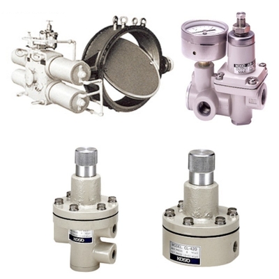Valve điều khiển dòng chảy trượt được trang bị KOSO 710C Control Valve 7300RA Cylinder PRF400 Filter Pressure Reducing Valve