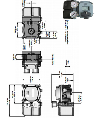 Masoneilan SVI2 HART Truyền thông Hiệu suất tiên tiến Độ chính xác đáp ứng Máy định vị van số