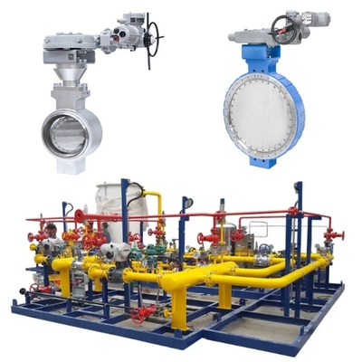 Áp lực / kiểm soát dòng chảy trượt Samson LTR 43 van bướm và Auma điện Actuators và hộp răng