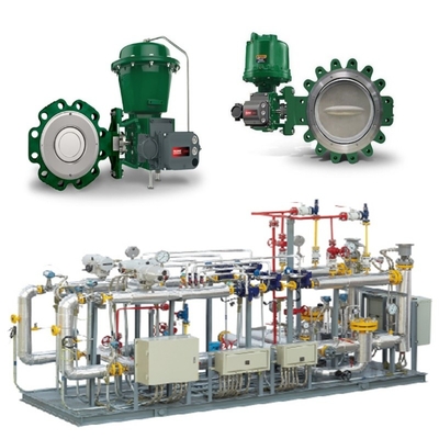 Chuyển van trượt với Fisher 8590 Butterfly Valve 2052 Actuator và DVC6200 Intelligent Valve Controller