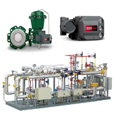 Chuyển van trượt với Fisher 8590 Butterfly Valve 2052 Actuator và DVC6200 Intelligent Valve Controller