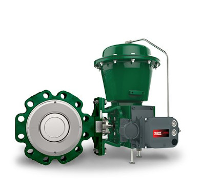 Chuyển van trượt với Fisher 8590 Butterfly Valve 2052 Actuator và DVC6200 Intelligent Valve Controller